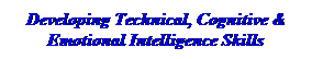 Text Box: Developing Technical, Cognitive & Emotional Intelligence Skills
